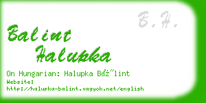 balint halupka business card